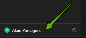 El menú de la cuenta en ChatGPT, abajo a la izquierda.
